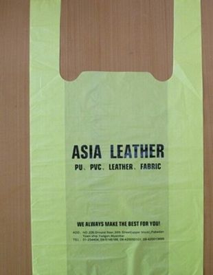 Μικρές λιπασματοποιήσιμες τσάντες αγορών, πλαστικές τσάντες αγορών μπλουζών αμύλου καλαμποκιού