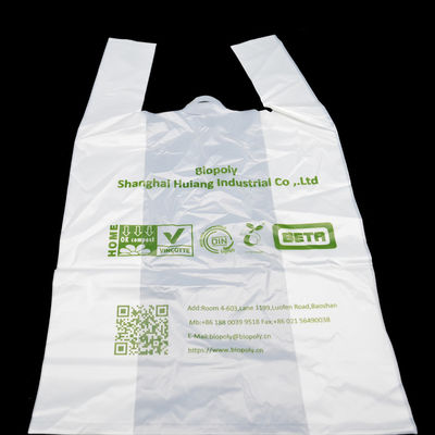 Cornstarch τσαντών 13mic PE PBAT βιοδιασπάσιμες φυτικές λιπασματοποιήσιμες τσάντες