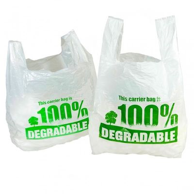 Πλήρως λιπασματοποιήσιμες τσάντες αγορών, φιλική μορφή μπλουζών πλαστικών τσαντών Eco
